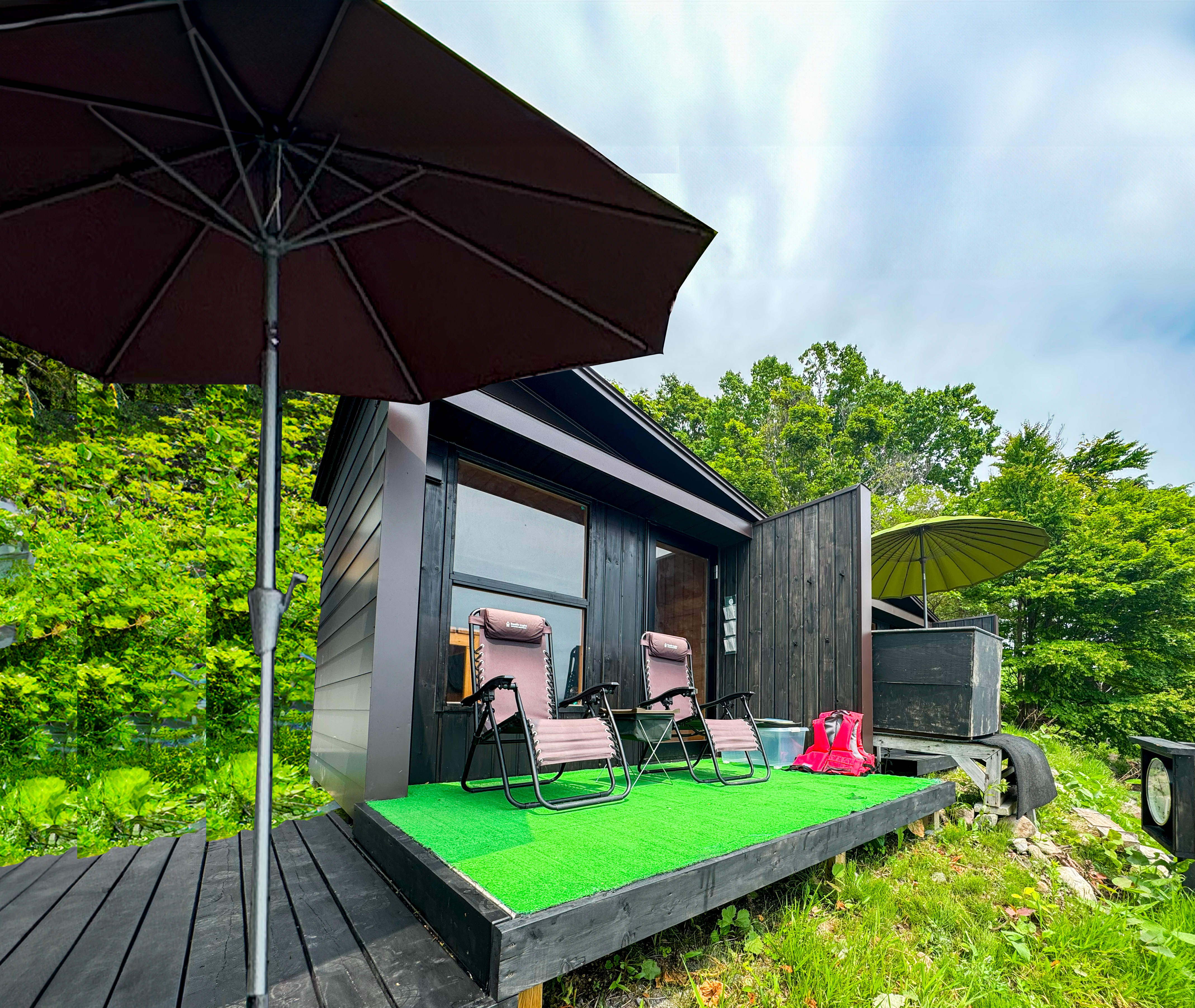 プライベート絶景デッキと外気浴